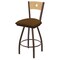 Holland Bar Stool Co 25" Swivel Counter Stool, Brnz Finish, Nat Back, Canter Thatch Seat X830 - alternate 1